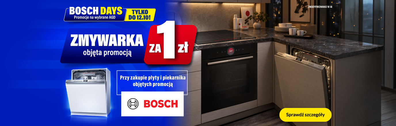 Zmywarka za 1 zł przy zakupie piekarnika i płyty objętych promocją