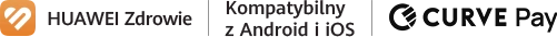Logotypy Huawei Zdrowie, Curve Pay, Kompatybilny z Android i iOS