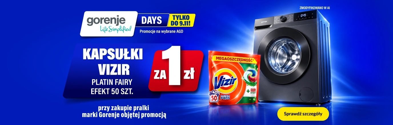 Kapsułki do prania za 1 zł przy zakupie pralki