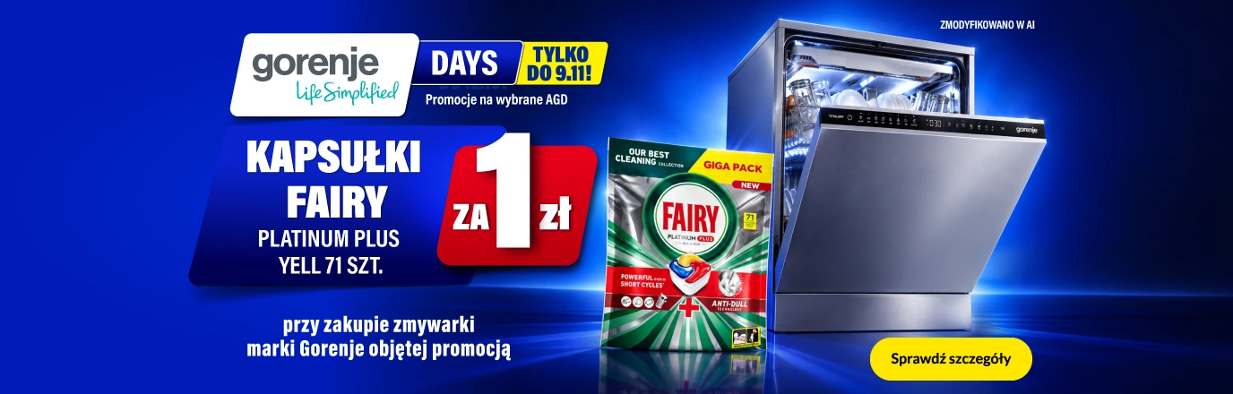 Tabletki za 1 zł przy zakupie zmywarki 