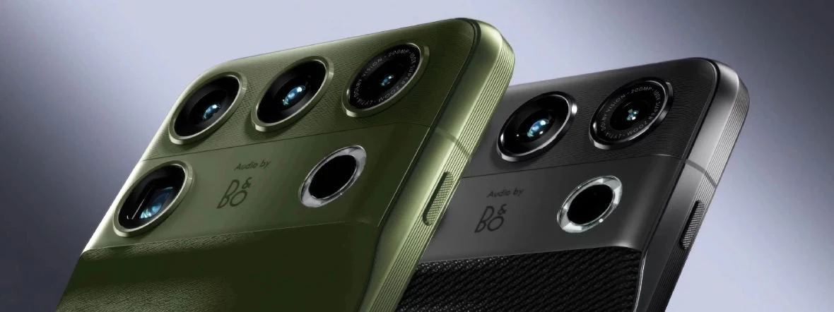 Zielony i czarny smartfon motorola signature 27 z dużymi obiektywami aparatu