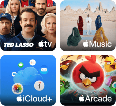 iPad, oferta promocyjna Apple One, kup dowolnego nowego iPada i skorzystaj z trzech bezpłatnych miesięcy Apple One z dostępem do usług Apple TV, Apple Music, iCloud+ i Apple Arcade