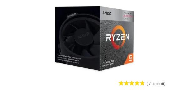 CPU Ryzen5 3400G CPU AMD Ryzen 5 3400G, with Wraith Spire cooler/ 3.7 GHz