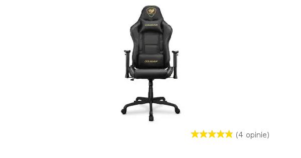 Cougar Armor Elite Royal Gamingowy do 120kg Skóra ECO Czarno-złoty