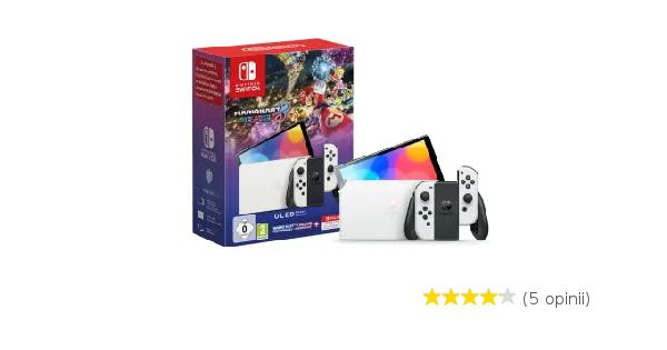 Nintendo Switch OLED Biały + Mario Kart 8 Deluxe + Nintendo Online